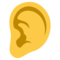 Ear emoji on Emojione